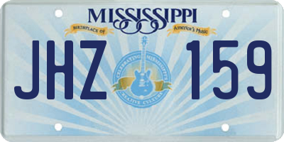MS license plate JHZ159