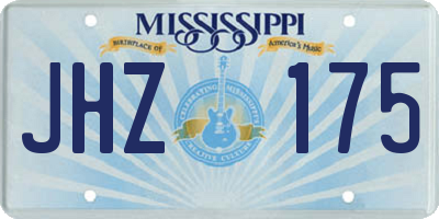 MS license plate JHZ175
