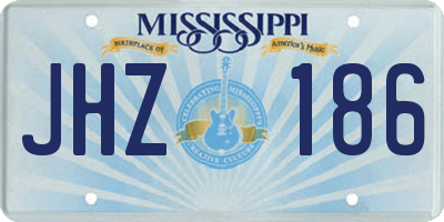 MS license plate JHZ186