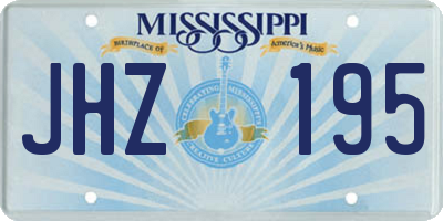 MS license plate JHZ195