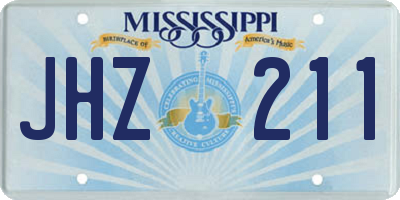 MS license plate JHZ211