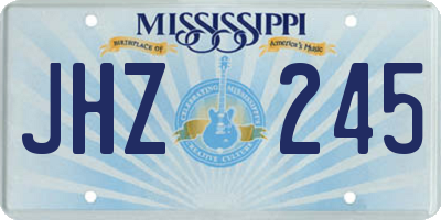 MS license plate JHZ245