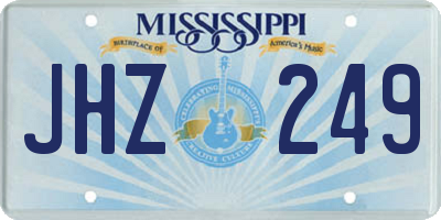 MS license plate JHZ249