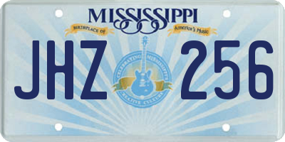 MS license plate JHZ256