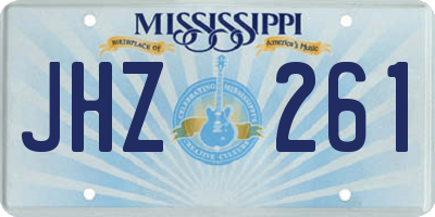 MS license plate JHZ261