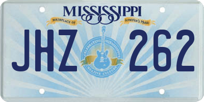 MS license plate JHZ262