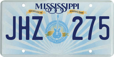 MS license plate JHZ275