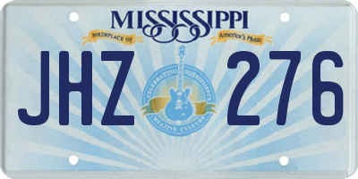 MS license plate JHZ276