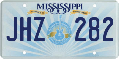 MS license plate JHZ282