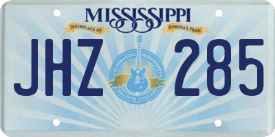 MS license plate JHZ285