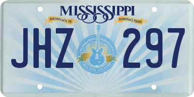 MS license plate JHZ297