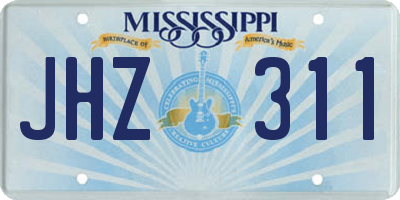 MS license plate JHZ311