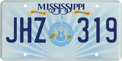 MS license plate JHZ319