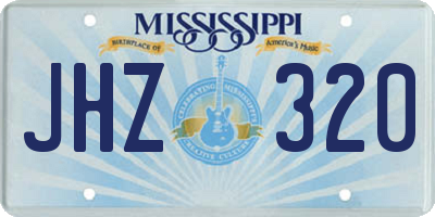 MS license plate JHZ320
