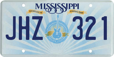 MS license plate JHZ321
