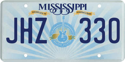 MS license plate JHZ330