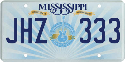 MS license plate JHZ333