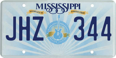 MS license plate JHZ344