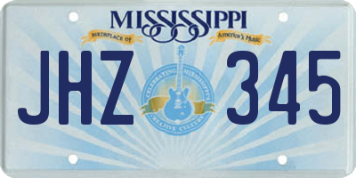 MS license plate JHZ345