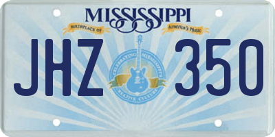 MS license plate JHZ350