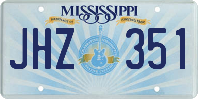 MS license plate JHZ351