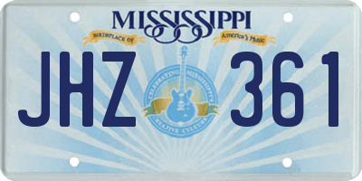 MS license plate JHZ361