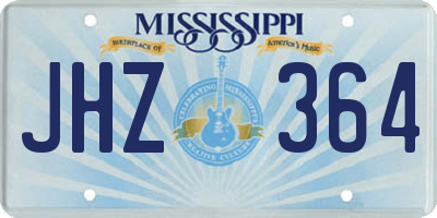 MS license plate JHZ364