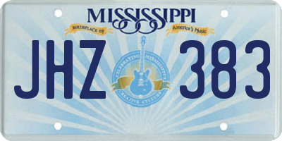 MS license plate JHZ383