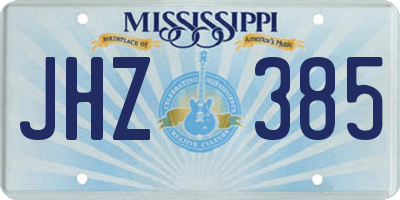 MS license plate JHZ385