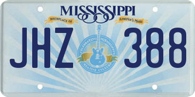 MS license plate JHZ388