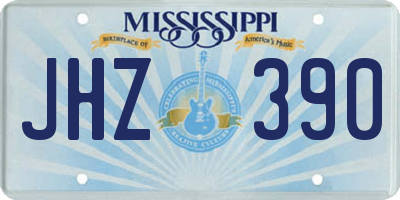 MS license plate JHZ390