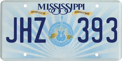 MS license plate JHZ393