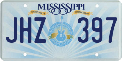 MS license plate JHZ397