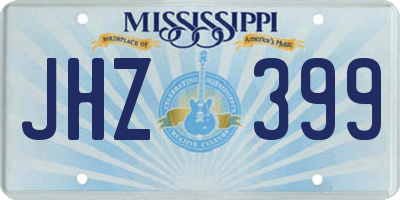 MS license plate JHZ399