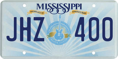 MS license plate JHZ400