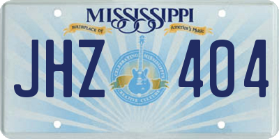 MS license plate JHZ404