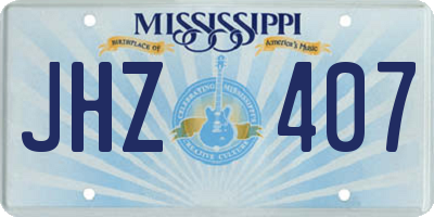 MS license plate JHZ407