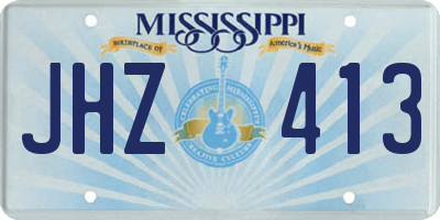 MS license plate JHZ413