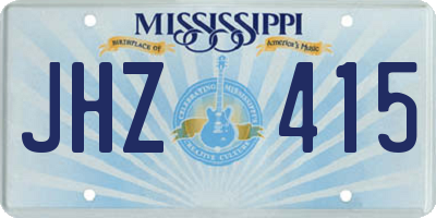 MS license plate JHZ415