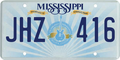 MS license plate JHZ416