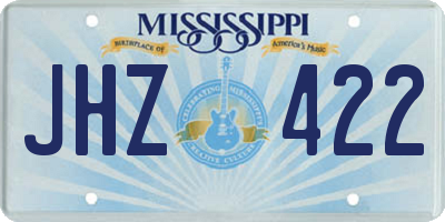 MS license plate JHZ422