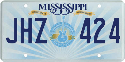 MS license plate JHZ424