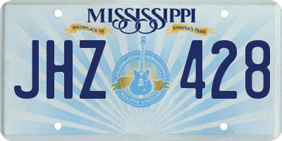 MS license plate JHZ428