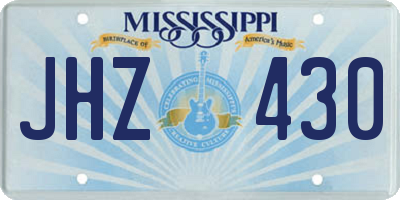 MS license plate JHZ430