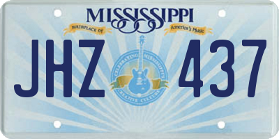 MS license plate JHZ437