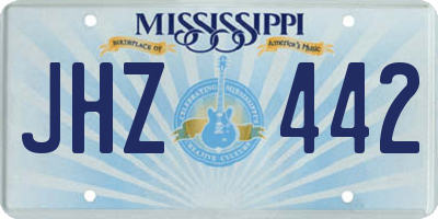 MS license plate JHZ442