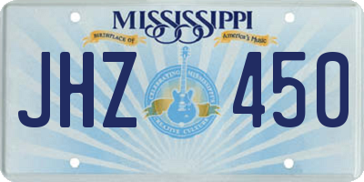 MS license plate JHZ450