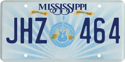 MS license plate JHZ464