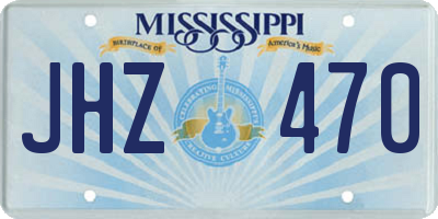 MS license plate JHZ470