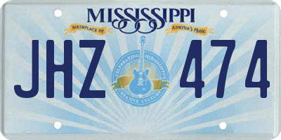 MS license plate JHZ474